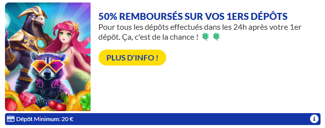 Lucky Treasure Casino cashback bonus