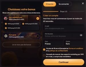 Mad Casino sign-up 1/2