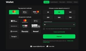 Betify Casino deposit