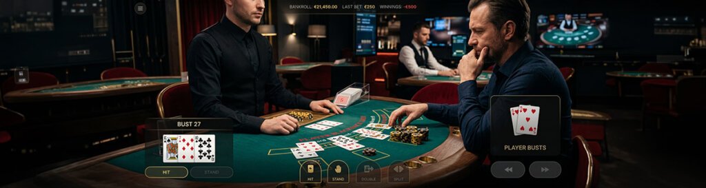 Online blackjack: common player mistakes - banner