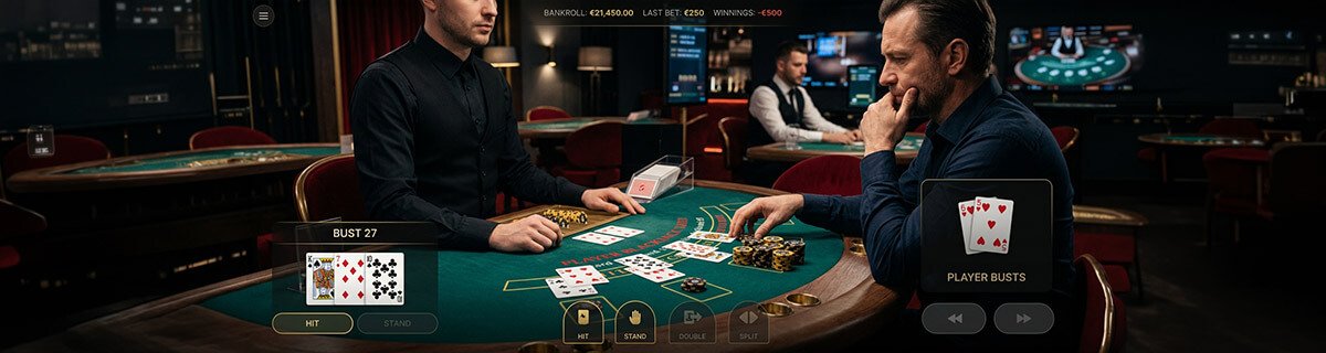 Online blackjack: common player mistakes - banner